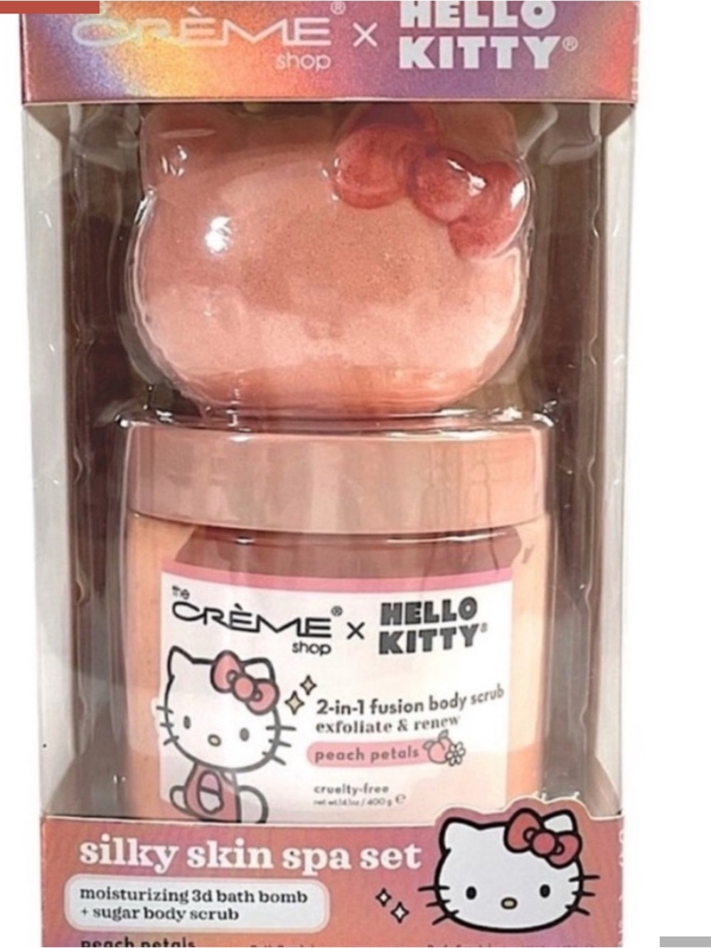 Hello Kitty Peach Petals Bath & Body Exfoliant Set - Pink